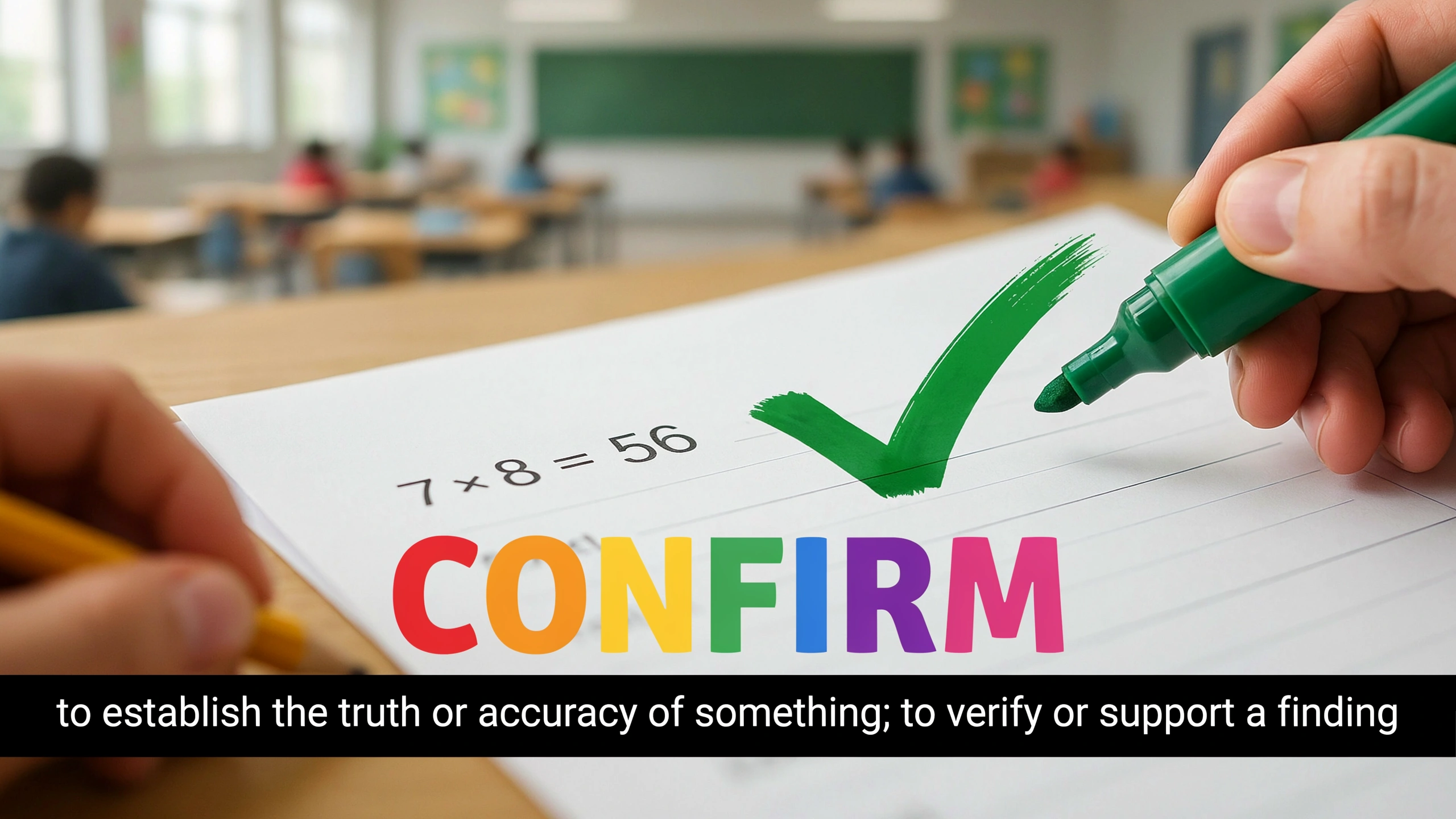 English Illustration for confirm